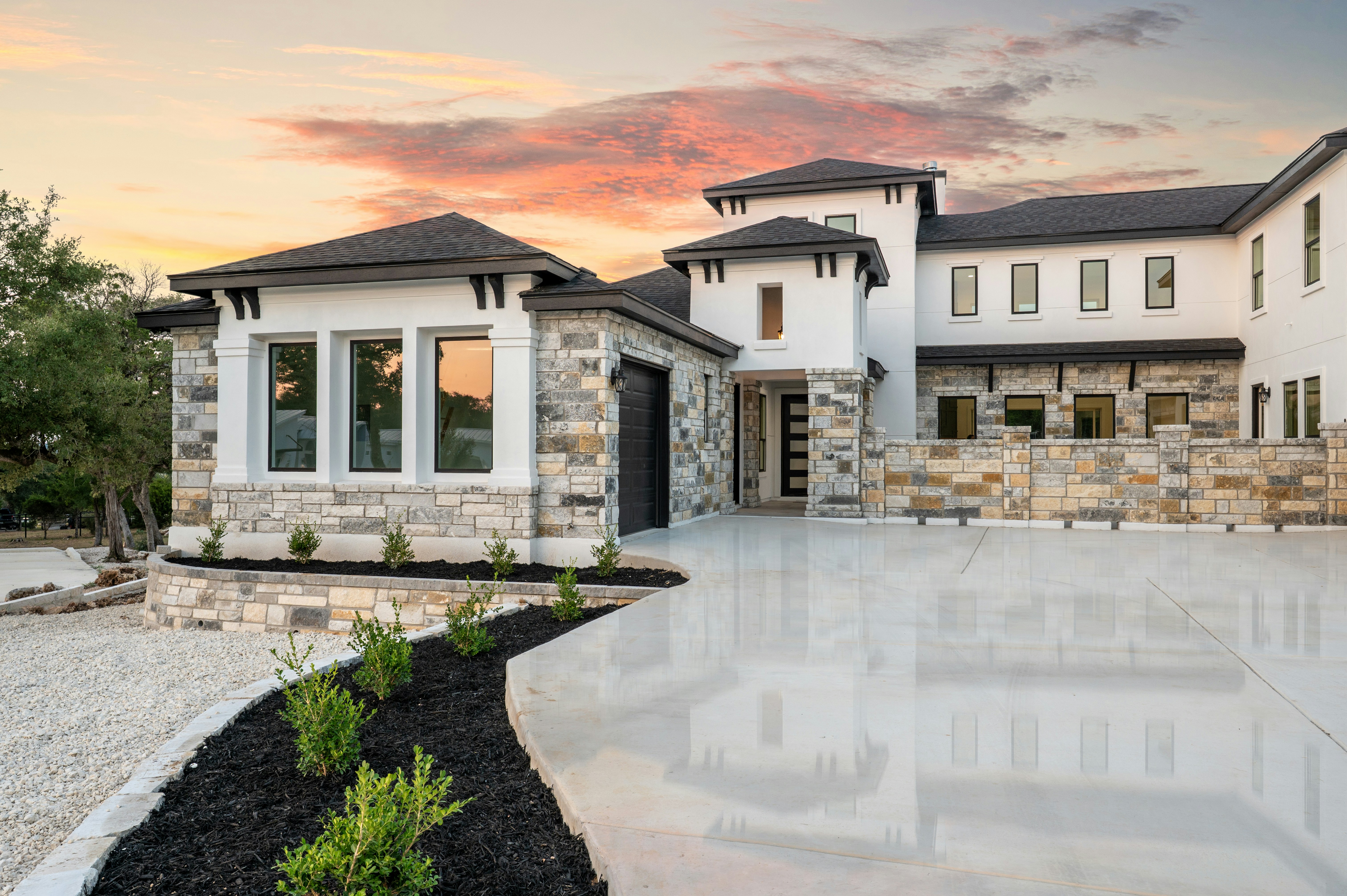 Modern apartment property exterior