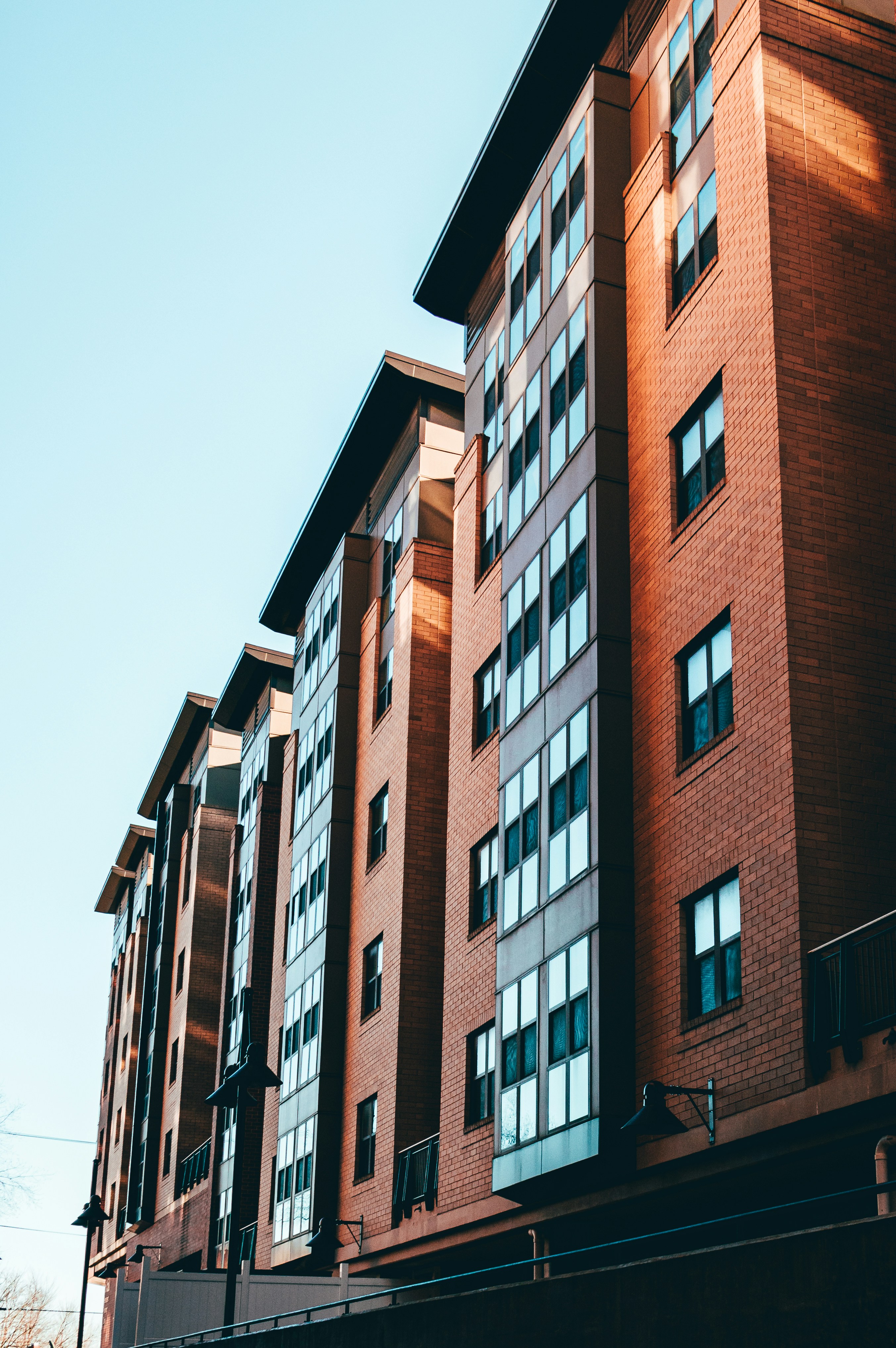 Modern apartment community exterior